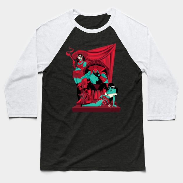 El Black Bat Baseball T-Shirt by elblackbat